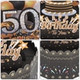 thumbnail image 4 of Uxcell 50th Birthday Card, Pop-Out Birthday Card Happy Birthday with Greeting Card and Envelope for Boy Women, Black Gold, 4 of 6