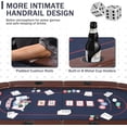 thumbnail image 2 of SUGIFT 71" Foldable Poker Table, 8 Player Texas Holdem Table, Folding Leisure Game Table, Portable Casino Table for Game Room (Brown), 2 of 7
