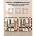 thumbnail image 7 of Clothes Organizer with 4 Hanging Rods Portable Closet Wardrobe Non-Woven Fabric Cover Large Capacity Storage for Bedroom and Living Room Black 67 W x 17 D x 67 H, 7 of 7