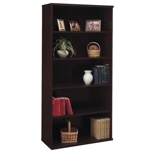 Bush BBF Series C 36W 5-Shelf Bookcase in Mocha Cherry