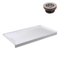 thumbnail image 3 of Streamline GB-534-140 60 in. x 36 in. Alcove Acrylic Shower Base in Glossy White With Left Drain, ABS Drain Included, 3 of 17