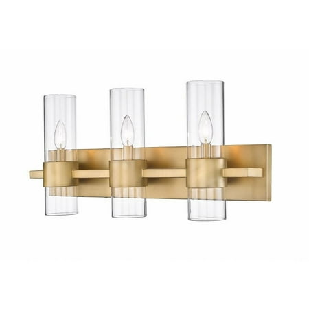 

3 Light Bath Vanity in Modern Style-11 inches Tall and 25 inches Wide-Rubbed Brass Finish Bailey Street Home 372-Bel-4973451