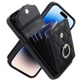 thumbnail image 2 of HZSY.Mobile phone case suitable for iPhone 14 Pro card slot protective cover crossbody mobile phone leather case-Black, 2 of 5