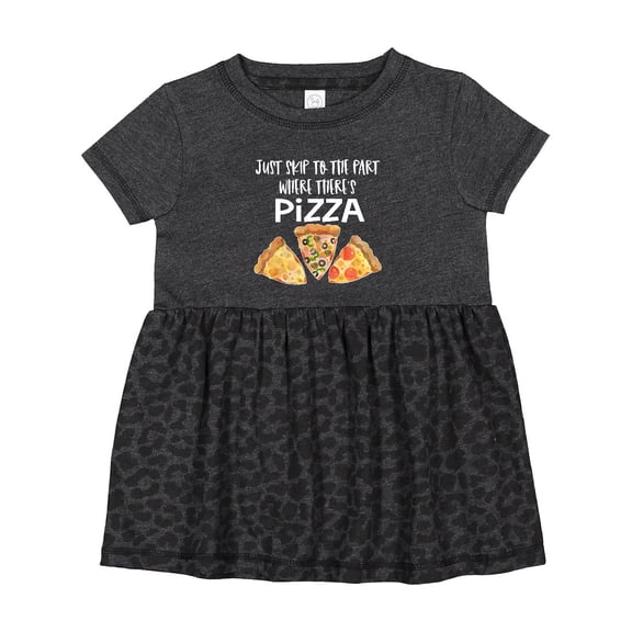 Inktastic Just Skip to the Part Where There's Pizza Girls Baby Dress