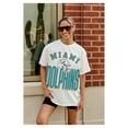 thumbnail image 3 of Women's Gameday Couture  White Miami Dolphins Oversized Classic Fierce Focus T-Shirt, 3 of 4