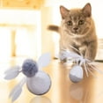 thumbnail image 3 of LNGOOR Automatic Cat Tumbler Toy Interactive Cat Toys 360 Degree Self Rotating Indoor Ball with 2 Replacement Feathers, 3 of 8