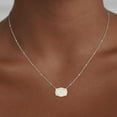 thumbnail image 2 of Women's Gold Plated/Silver Initial Letter Necklaces with Embossed Belt Buckle Stylish Initial Necklaces for Women, 2 of 6