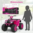 thumbnail image 2 of Costway 24V Kids Ride-On Electric ATV 4-Wheeler Quad Car with Wireless Connection Pink, 2 of 10