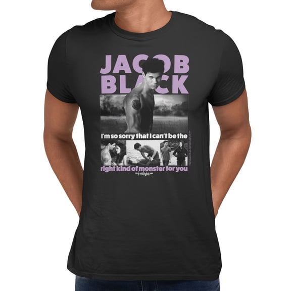 Twilight Jacob My Monster Men's T Shirt (Black, S-XXXL)