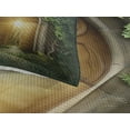 thumbnail image 3 of Ambesonne Green Quilted Coverlet 3 Pcs, Mystic Vivid Sun Beams, King Size, Green and Brown, 3 of 4