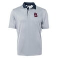 thumbnail image 2 of Men's Cutter & Buck Navy/White St. Louis Cardinals Virtue Eco Pique Micro Stripe Recycled Big & Tall Polo, 2 of 3