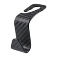thumbnail image 1 of Ganchos traseros para asiento de coche, ganchos de almacenamiento para coche, ganchos para reposacabezas, 8 piezas, fibra de carbono negra, 1 of 5