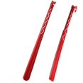 thumbnail image 1 of 1 red plastic shoe horn with long handle, 1 of 5
