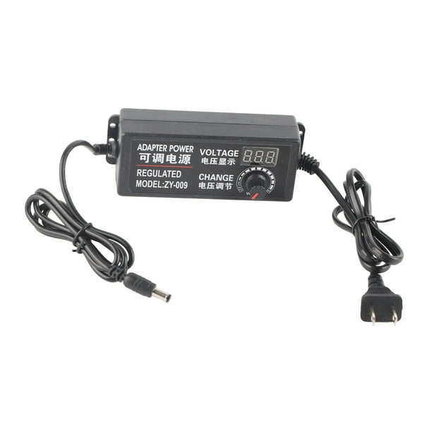 Fuente de alimentación de CA D ajustable, adaptador de corriente ajustable, cargador de voltaje variable, cargador de CC ajustable, resistente y resistente