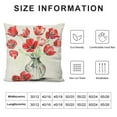 thumbnail image 5 of COMIO Spring Tulip Pillow Covers Red Vases Floral Pillow Cases Throw Pillows Farmhouse Valentines Decoration for Living Room Bedroom Cushion Outdoor, 5 of 5