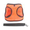 thumbnail image 1 of Dog Harness Leash Adjustable Safe Breathable Pet Walking Vest Rope for Small Medium Dogs Orange Harness Leash Set L, 1 of 1