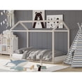 thumbnail image 5 of Perry Twin Solid Wood Canopy Bed Taupe, 5 of 5