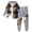 V38-Brown, variant on WhouRiu Boys Girls Casual Outfits Plaid Graphic Buttons Hoodies Pants Sets Kids Unisex Fall Clothes