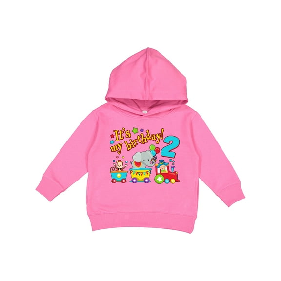 Inktastic It's My Birthday Circus Train 2nd Birthday Toddler Hoodie