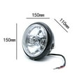 thumbnail image 3 of High/Low Beam Retro Vintage Skull Light Bulb Side Mount Headlight For Harley Dyna Honda Old School Chopper, 3 of 7