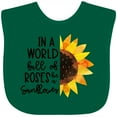 thumbnail image 3 of Inktastic Summer in a World Full of Roses Be a Sunflower Boys or Girls Baby Bib, 3 of 4