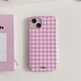 thumbnail image 3 of Funda de teléfono con diseño de celosía elegante y sencilla para iPhone 16, 15, 14, 13, 12, 11 Pro Max, XS, XR, XSMax, 6, 7, 8 Plus, carcasa rígida de PC HD brillante, 3 of 5