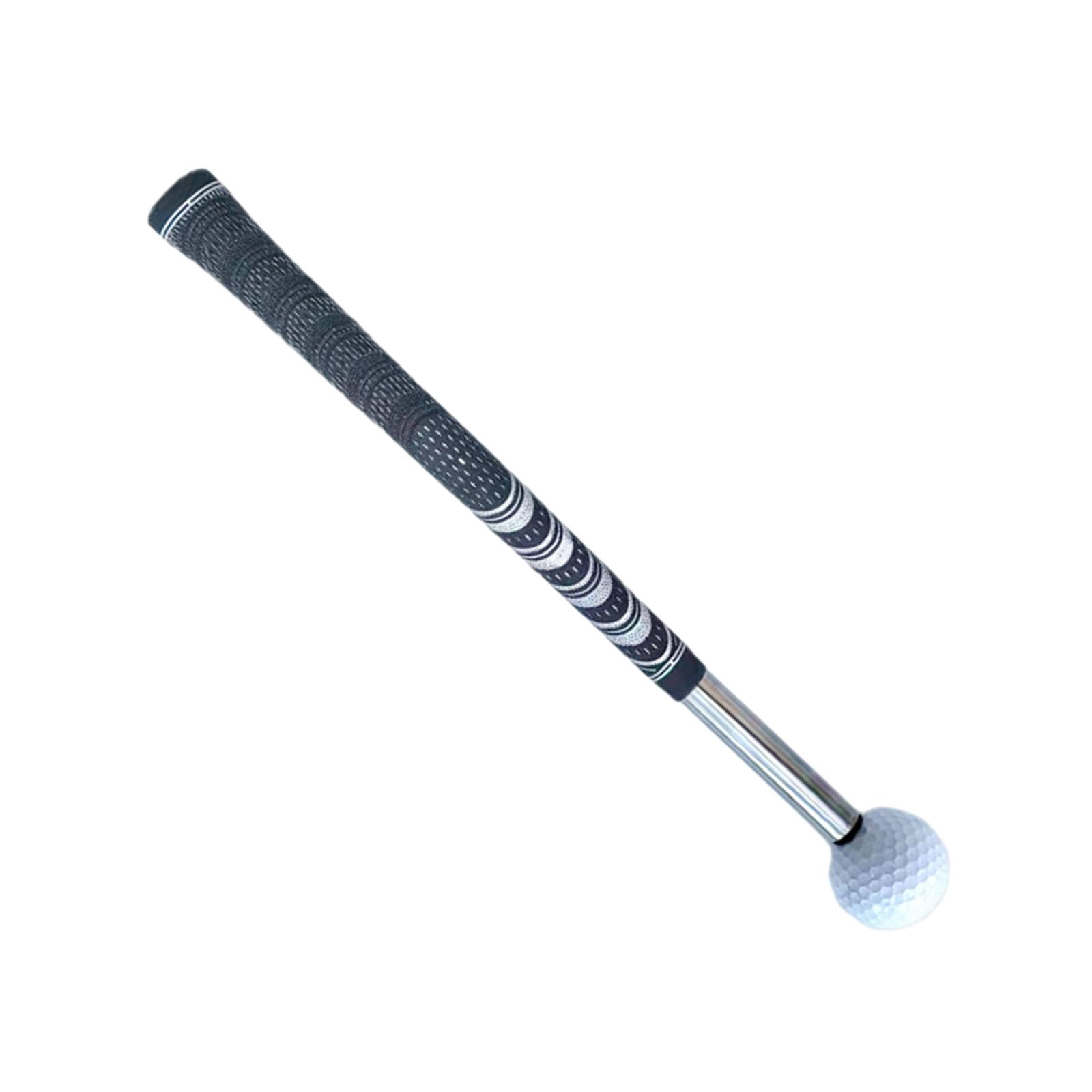 Golf Swing Trainer Golf Warm up Club Nonslip Grip Lightweight Adjustable Golf Swing Training Aid Golf Practice Rod for Speed Office Garden black