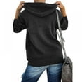thumbnail image 5 of Fall Women Zip up Jacket Drawstring Hooded Sweatshirt Outerwear Long Sleeve Sportswear with Pockets S-XXL, 5 of 6