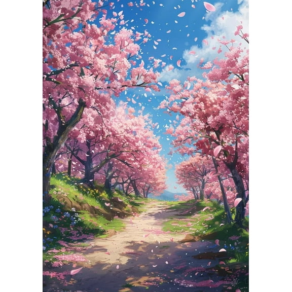 Jigsaw Wooden puzzle 300 pieces Adult Challenge Jigsaw Puzzle Cherry Blossoms Puzzles Floral Art Jigsaw Puzzle Unique and Large Puzzle Educational Games Toys Gift