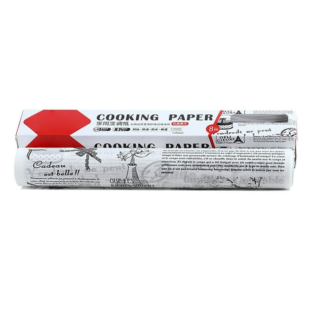 1 rollo de papel para hornear, papel para freidora de aire, tapetes para hornear con aceite, papel pergamino para cocina
