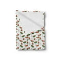 thumbnail image 2 of Watermelon Soft Flannel Fleece Throw Blanket, Hand Drawn Doodles of Juicy Fruit Slices, Cozy Plush for Indoor and Outdoor Use, 70" x 90", Coral Olive Green, by Ambesonne, 2 of 5