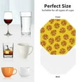 thumbnail image 5 of Leather Coasters with Heat-resistant for Drinks, Cute Pizza Sausage Tomato -标题2 Octagon, 5 of 5