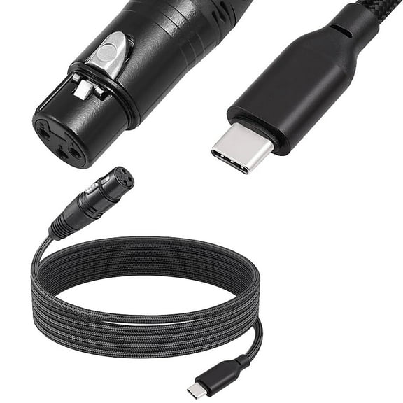 2m/6.5FT XLR Female to USB C Microphone Cable, Adapter for YJJSKEJIo, Karaoke, Recording, Studio, Compatible with Mobile, TYJJSKEJI, Laptop