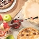 thumbnail image 4 of Pelador y rebanador manual de manzanas | Pelador de frutas y verduras 3 en 1 con manivela, cuchillas de acero inoxidable y base de succión | Grosor ajustable para manzanas, peras y patatas, 4 of 5