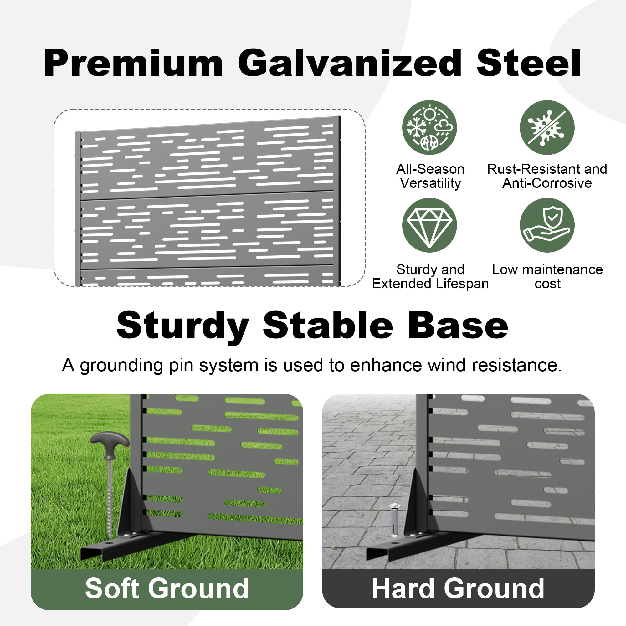 Privacy Metal Screen Fence Panel