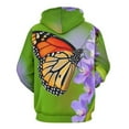 thumbnail image 3 of Monarch Butterfly on Purple Flowers-1 3d Sweatshirts Hoodie Fashion Casual Personality Men's Women Street Hoodie Pullovers Long Sleeve Comfortable Top, 3 of 6