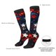 thumbnail image 4 of Balery Red Blue White Stars Calcetines novedosos Calcetines deportivos Calcetines hasta la rodilla Calcetines de algodón Calcetines originales y geniales, 4 of 6