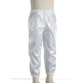 thumbnail image 4 of Sholeno Unisex Kids Shiny Dance Pants Loose Trousers Jogger Sweatpants Hip Hop Dancewear Costume Silver 110, 4 of 7