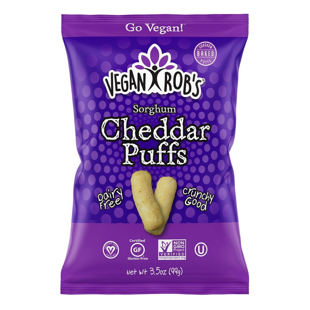 Vegan Rob's Dairy Free Cheddar Puffs, 3.5 Oz.