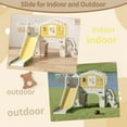 thumbnail image 4 of 11 in 1 Toddler Slide, Kids Indoor Slide for Toddlers 1-3 Years Old, Pipleo Toddler Indoor Playground with Drawing Board, Ring Toss, Basketball Hoop and Storage, 4 of 8