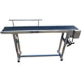 thumbnail image 4 of PreAsion Conveyor with Single Guardrail 59*7.8" Black PVC Belt Conveyor Industrial Conveyor System, 4 of 7