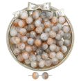 thumbnail image 1 of Cuentas de vidrio con forma de hielo a través de tinta que florecen con cuentas de oro, cuentas de vidrio hechas a mano, collar, pulsera, cadena, joyería, cuentas sueltas, accesorios, 1 of 5