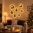 thumbnail image 6 of Fwttom Christmas Wall Decor with LED Lights Wooden Xmas Ornaments Wall Lights Christmas Decorations Indooor for Holiday Home Decor, 6 of 7