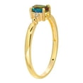 thumbnail image 2 of Galaxy Gold Size 8.5  14K Solid Yellow Gold Ring with Natural Diamonds & Oval  Lab. Grown  Alexandrite Grade AAA, 2 of 5