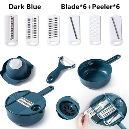 

12 In 1 Multi-Function Vegetable Chopper Carrots Potatoes Manually Cut Shred Slicer Radish Grater Kitchen Tools Vegetable Cutter