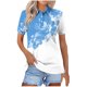 thumbnail image 2 of Fiudx Camisas para Mujer Blusa con Botones y Cuello Vuelto de Manga Corta con Estampado Cómodo E Informal para Mujer a La Moda, 2 of 5