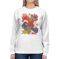 thumbnail image 2 of Floral Abstract Design Women's Sweatshirt, 2 of 3