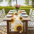 thumbnail image 4 of Table Runners 72 Inches Long Dress Scarves, Vintage Sunflowers Farmhouse Kitchen/Dining Table Runner, Coffee Tablerunners, Elegant Pastoral Watercolor Botanical 14x72 Inch, 4 of 9