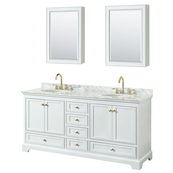 Wyndham Collection Wcs202072dcmunomed Deborah 72" Free Standing Double Vanity Set - White