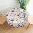 thumbnail image 5 of Memorial Day Star Round Tablecloth Independence Day 4th of July Firework Table Cloth Cover Mat Washable Polyester 60" Dining Decorative for Holiday Home Party Wedding Picnic, 5 of 6